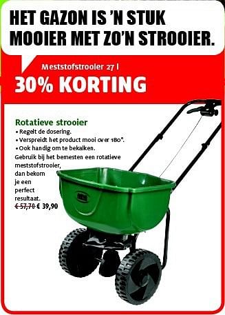 Promoties Rotatieve strooier - Huismerk - Aveve - Geldig van 25/03/2014 tot 05/04/2014 bij Aveve
