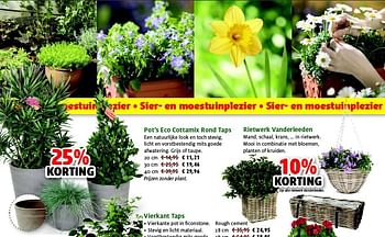 Promoties Pot`s eco cottamix rond taps - Huismerk - Aveve - Geldig van 25/03/2014 tot 05/04/2014 bij Aveve