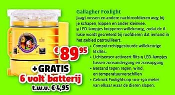 Promoties Gallagher foxlight - Gallagher - Geldig van 25/03/2014 tot 05/04/2014 bij Aveve