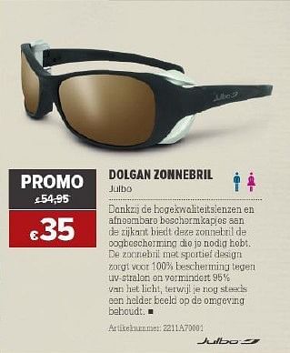 Promotions Dolgan zonnebril - JULBO - Valide de 26/03/2014 à 14/04/2014 chez A.S.Adventure