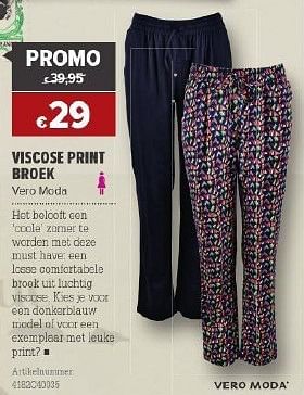 Promoties Viscose print broek - Vero Moda - Geldig van 26/03/2014 tot 14/04/2014 bij A.S.Adventure