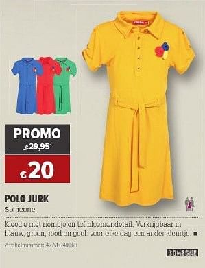 Promoties Polo jurk - BE SOME.ONE - Geldig van 26/03/2014 tot 14/04/2014 bij A.S.Adventure