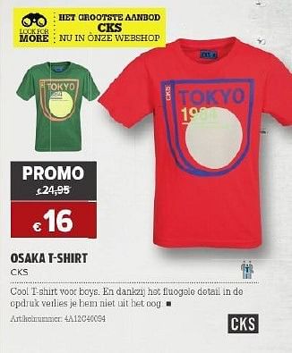 Promoties Osaka t-shirt - Cks - Geldig van 26/03/2014 tot 14/04/2014 bij A.S.Adventure