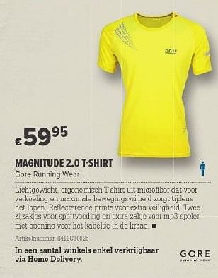 Promoties Magnitude 2.0 t-shirt - Gore Running Wear - Geldig van 26/03/2014 tot 14/04/2014 bij A.S.Adventure