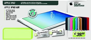 Promoties Apple ipad air smartcover - Apple - Geldig van 28/03/2014 tot 30/04/2014 bij LBCS