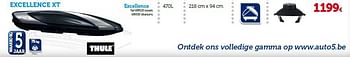 Promoties Dakkoffer thule exellence xt - Thule - Geldig van 01/04/2014 tot 31/03/2015 bij Auto 5