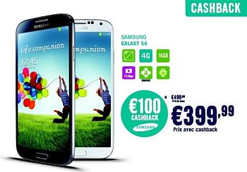 Promotions Samsung galaxy s4 - Samsung - Valide de 01/04/2014 à 30/04/2014 chez The Phone House