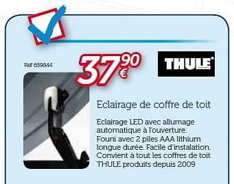 Promotions Eclairage de coffre de toit - Thule - Valide de 01/04/2014 à 31/03/2015 chez Auto 5