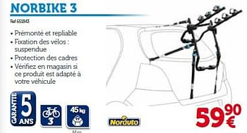 Promotions Norbike 3 - Norauto - Valide de 01/04/2014 à 31/03/2015 chez Auto 5