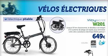 Promotions Vélos électriques wascral w201 - Wayscrall - Valide de 01/04/2014 à 31/03/2015 chez Auto 5