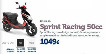 Promotions Rcb sprint racing scooters thermiques - Racing - Valide de 01/04/2014 à 31/03/2015 chez Auto 5