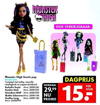 Promoties Monster high scaris pop - Monster High - Geldig van 05/04/2014 tot 20/04/2014 bij Bart Smit