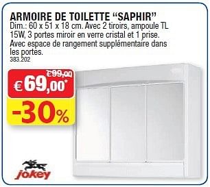 Promotion Hubo Armoire De Toilette Saphir Jokey Cuisine Salle De Bain Valide Jusqua 4 Promobutler