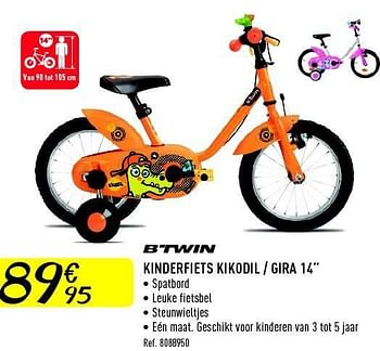 Promoties Kinderfiets kikidil - gira - bTwin - Geldig van 12/04/2014 tot 26/04/2014 bij Decathlon