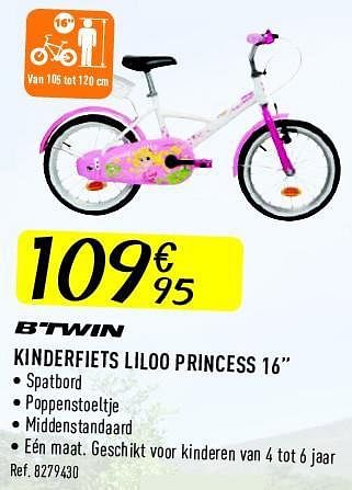 Promoties Kinderfiets liloo princess - bTwin - Geldig van 12/04/2014 tot 26/04/2014 bij Decathlon
