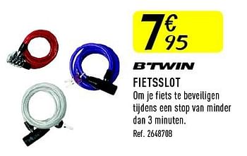 Promoties Fietsslot - bTwin - Geldig van 12/04/2014 tot 26/04/2014 bij Decathlon