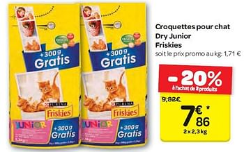 Promotion Carrefour Croquettes Pour Chat Dry Junior Friskies Friskies Animaux Accessoires Valide Jusqua 4 Promobutler