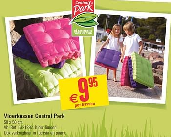 Promoties Vloerkussen central park - Central Park - Geldig van 16/04/2014 tot 28/04/2014 bij Brico