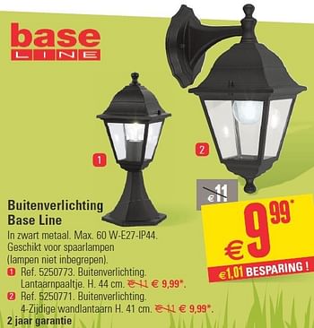 Promoties Buitenverlichting base line - Base Line - Geldig van 16/04/2014 tot 28/04/2014 bij Brico