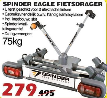 Orkaan Afdeling peddelen Spinder Spinder eagle fietsdrager - Promotie bij Itek