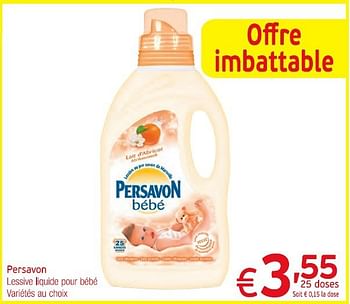 Persavon Persavon Lessive Liquide Pour Bebe En Promotion Chez Intermarche