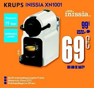 Promotions Krups inissia xn1001 - Krups - Valide de 22/04/2014 à 22/05/2014 chez Krefel