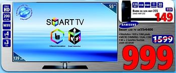 Promotions Samsung smart led tv ue55f6400 - Samsung - Valide de 24/04/2014 à 05/05/2014 chez Kitchenmarket