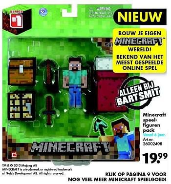 Promoties Minecraft speel figuren pack - Minecraft - Geldig van 26/04/2014 tot 11/05/2014 bij Bart Smit