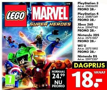 Promoties Playstation 3 marvel super heroes - Marvel - Geldig van 26/04/2014 tot 11/05/2014 bij Bart Smit