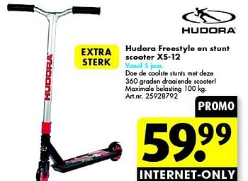 Promoties Hudora freestyle en stunt scooter xs-12 - Hudora - Geldig van 26/04/2014 tot 11/05/2014 bij Bart Smit