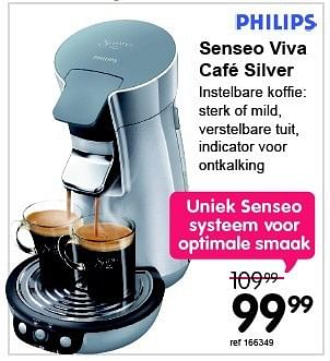 Promoties Philips senseo viva café silver - Philips - Geldig van 28/04/2014 tot 25/05/2014 bij Freetime