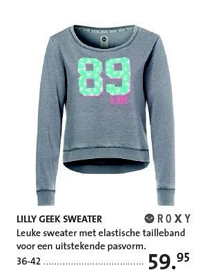 Promoties Lilly geek sweater - Roxy - Geldig van 29/04/2014 tot 30/05/2014 bij Primo