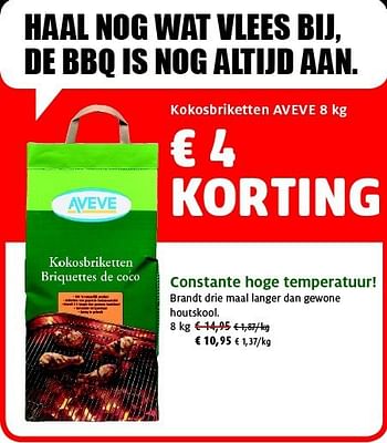 Promoties Kokosbriketten aveve - Huismerk - Aveve - Geldig van 30/04/2014 tot 11/05/2014 bij Aveve