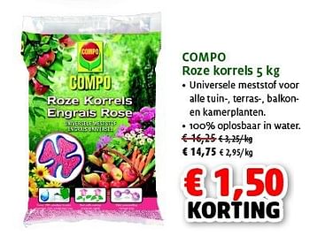Promoties Compo roze korrels - Compo - Geldig van 30/04/2014 tot 11/05/2014 bij Aveve