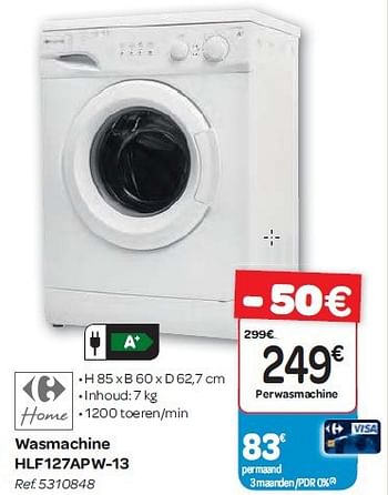 Machine à Laver A+ 7Kg 1200Tr CARREFOUR HOME HLF127APW-13