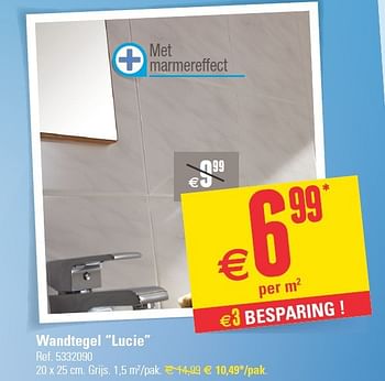 Promoties Wandtegel - Huismerk - Brico - Geldig van 30/04/2014 tot 12/05/2014 bij Brico