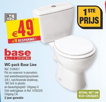 Promoties Wc-pack base line - Base Line - Geldig van 30/04/2014 tot 12/05/2014 bij Brico