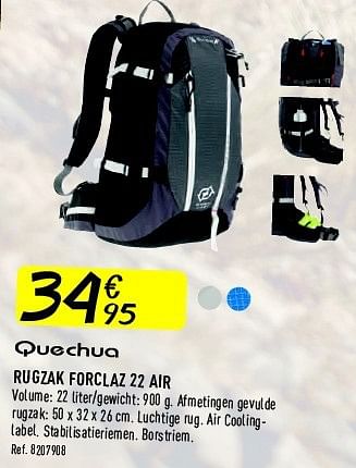 Promoties Rugzak forclaz 22 air - Quechua - Geldig van 30/04/2014 tot 24/05/2014 bij Decathlon