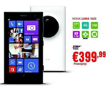 Promoties Nokia lumia 1020 - Nokia - Geldig van 01/05/2014 tot 31/05/2014 bij The Phone House