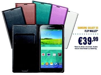 Promoties Samsung galaxy s5 flip wallet - Samsung - Geldig van 01/05/2014 tot 31/05/2014 bij The Phone House