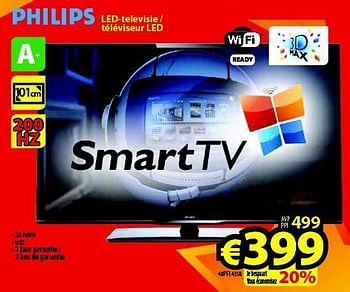 Promoties Philips led-televisie - téléviseur led 40pfl4358 - Philips - Geldig van 01/05/2014 tot 31/05/2014 bij ElectroStock