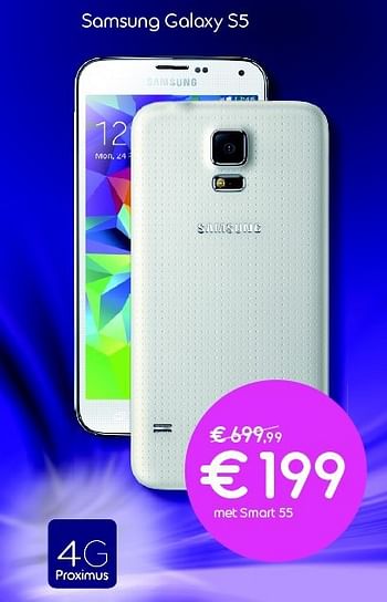 Promoties Samsung galaxy s5 - Huismerk - Belgacom - Geldig van 01/05/2014 tot 31/05/2014 bij Belgacom