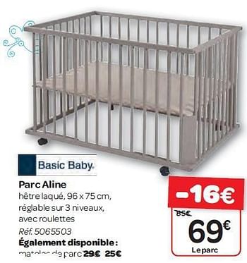 Basic Baby Parc Aline En Promotion Chez Carrefour