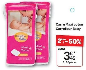 Promotion Carrefour Carre Maxi Coton Carrefour Baby Carrefour Baby Bebe Et Grossesse Valide Jusqua 4 Promobutler