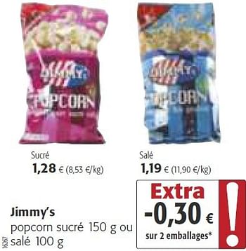 JIMMY'S popcorn salé 100g