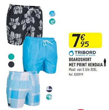 Promoties Boardshort met print hendaia - Tribord - Geldig van 24/05/2014 tot 21/06/2014 bij Decathlon