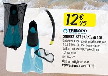 Promoties Snorkelset caraiben 100 - Tribord - Geldig van 24/05/2014 tot 21/06/2014 bij Decathlon