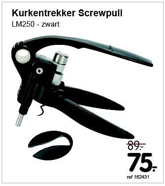 Promoties Kurkentrekker screwpull lm250 - Screwpull - Geldig van 26/05/2014 tot 22/06/2014 bij Freetime