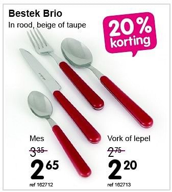 Promoties Bestek brio mes - Huismerk - Free Time - Geldig van 26/05/2014 tot 22/06/2014 bij Freetime