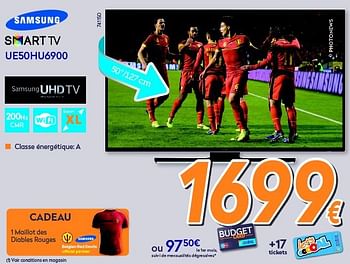 Promotions Samsung smart tv ue50hu6900 - Samsung - Valide de 26/05/2014 à 26/06/2014 chez Krefel